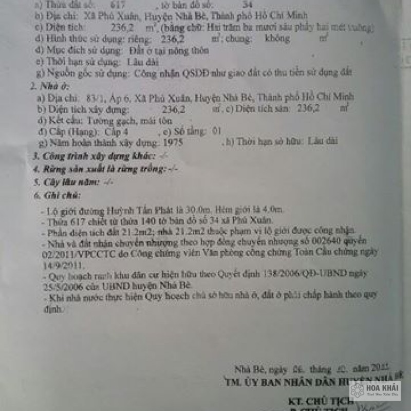 Nhà Chính Chủ - Huỳnh Tấn Phát